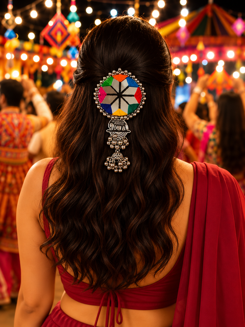 Multicolour Braided Parandi Hair Accessory