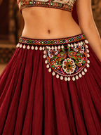 Garba Glam Navratri Kamar Mobile Holder | Embroidered Waist Phone Pouch