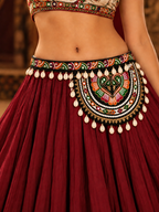 Garba Glam Navratri Kamar Mobile Holder | Embroidered Waist Phone Pouch