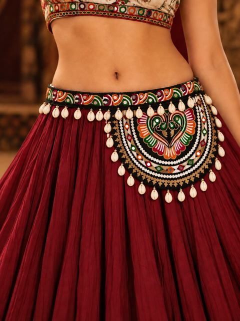 Garba Glam Navratri Kamar Mobile Holder | Embroidered Waist Phone Pouch