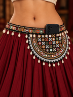 Garba Glam Navratri Kamar Mobile Holder | Embroidered Waist Phone Pouch