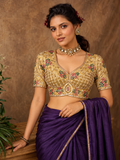 Sunehri Bahaar Golden Floral Embroidered Designer Blouse | Sweetheart V-Neck Saree Blouse