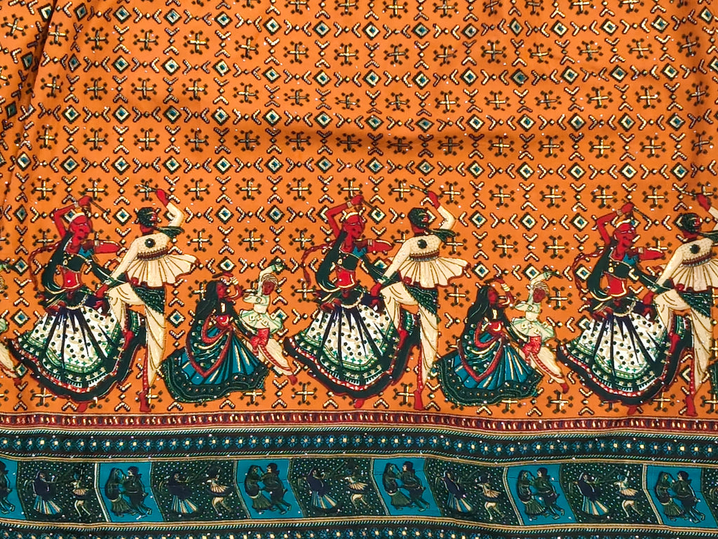 Orange Gopis Dancing Chania Choli product shot