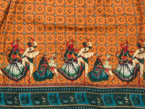 Orange Gopis Dancing Chania Choli product shot