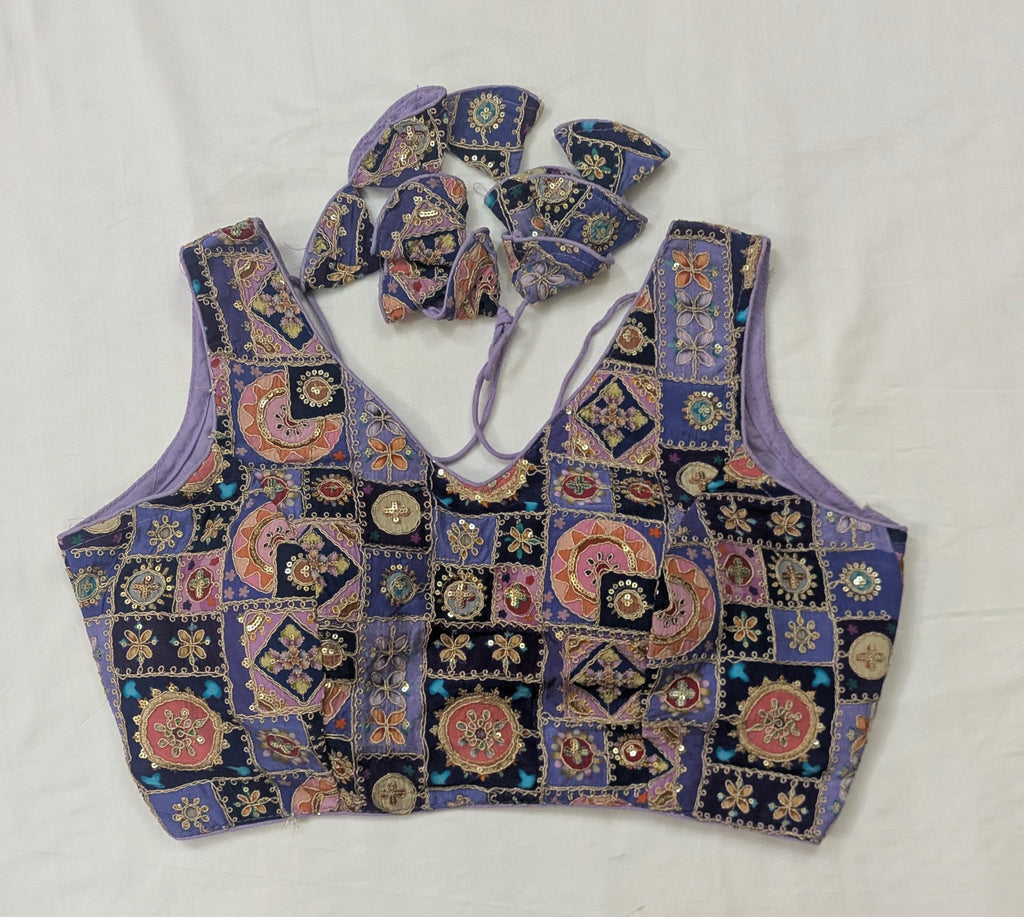 Multi-colour Sleeveless Blouse
