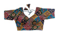 Multi-colour blouse with geometric patterns