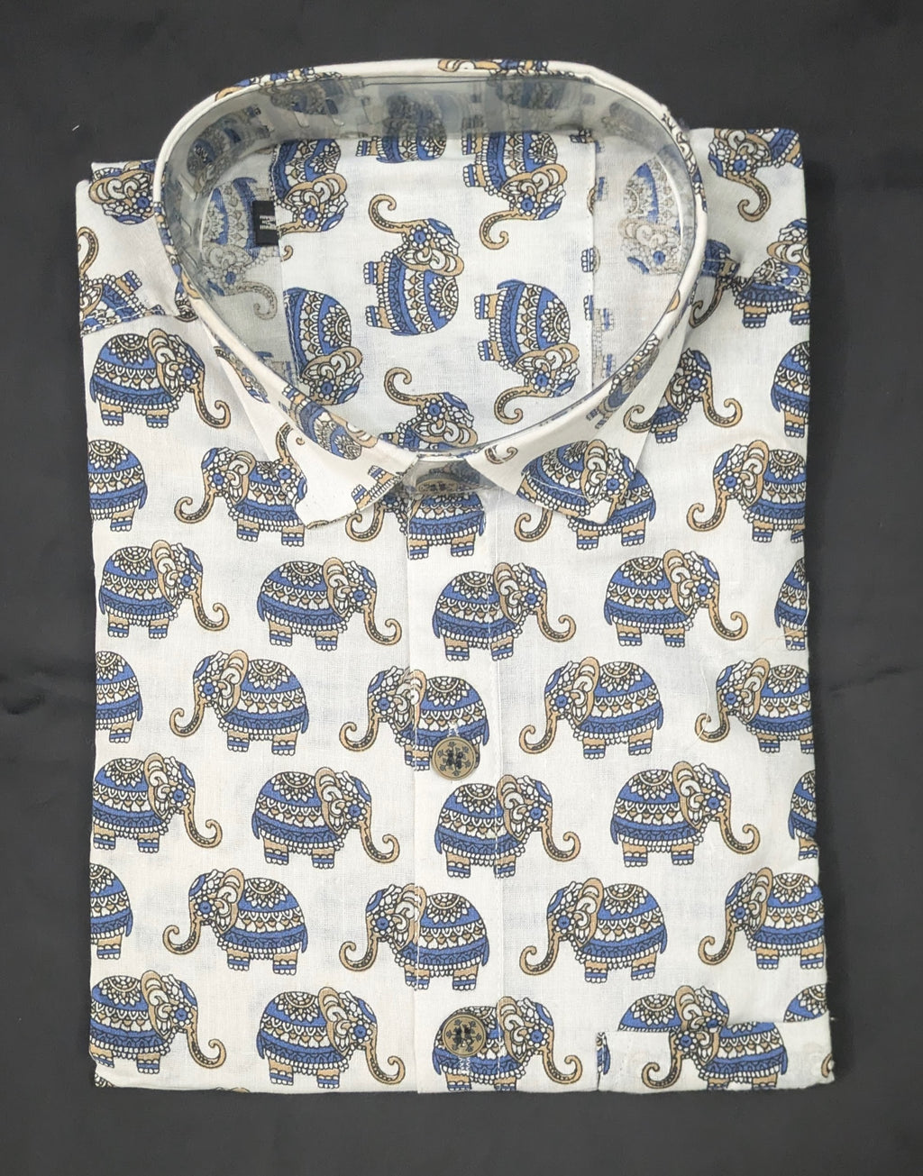 Folk Elephant Print Shirt