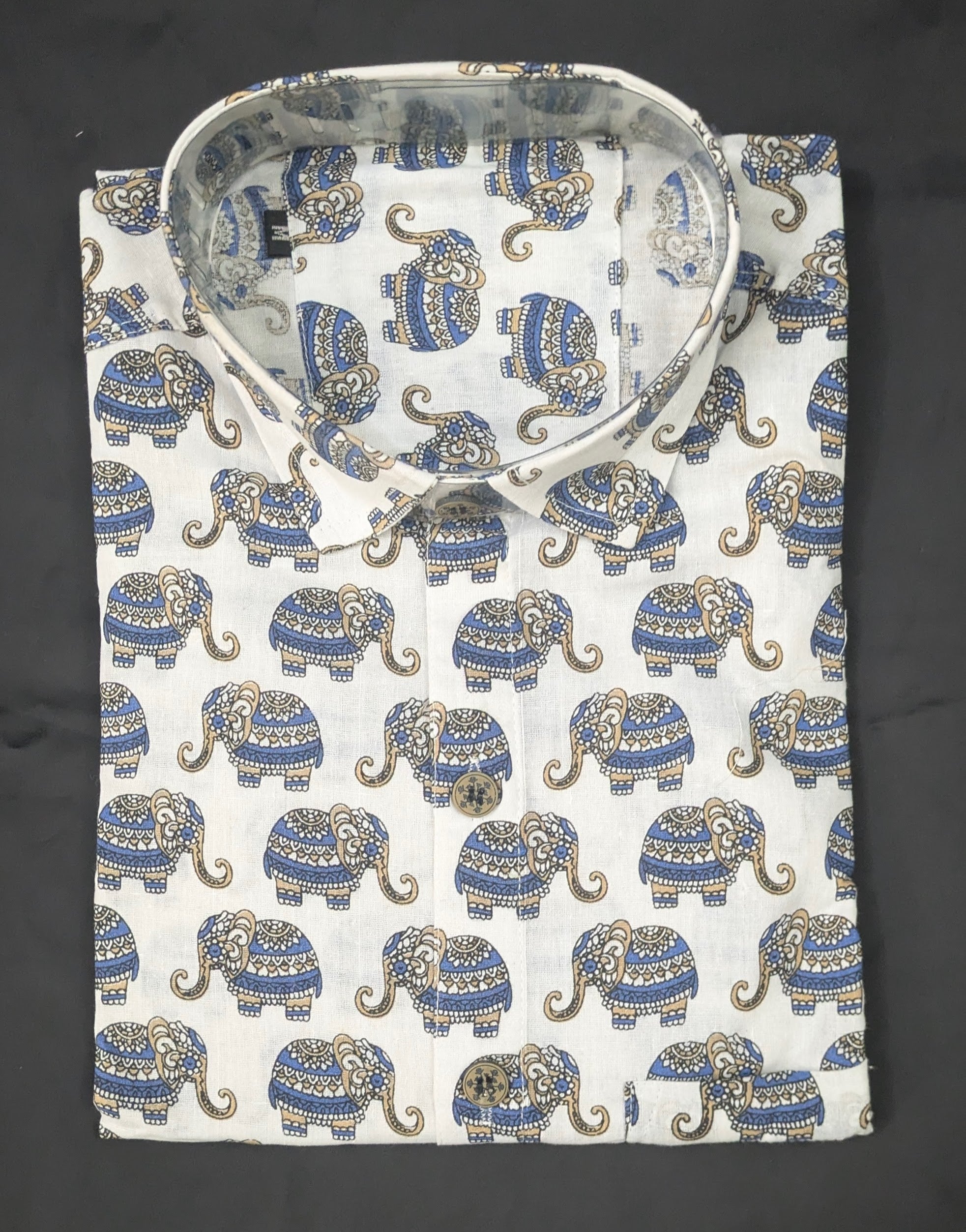 Folk Elephant Print Shirt