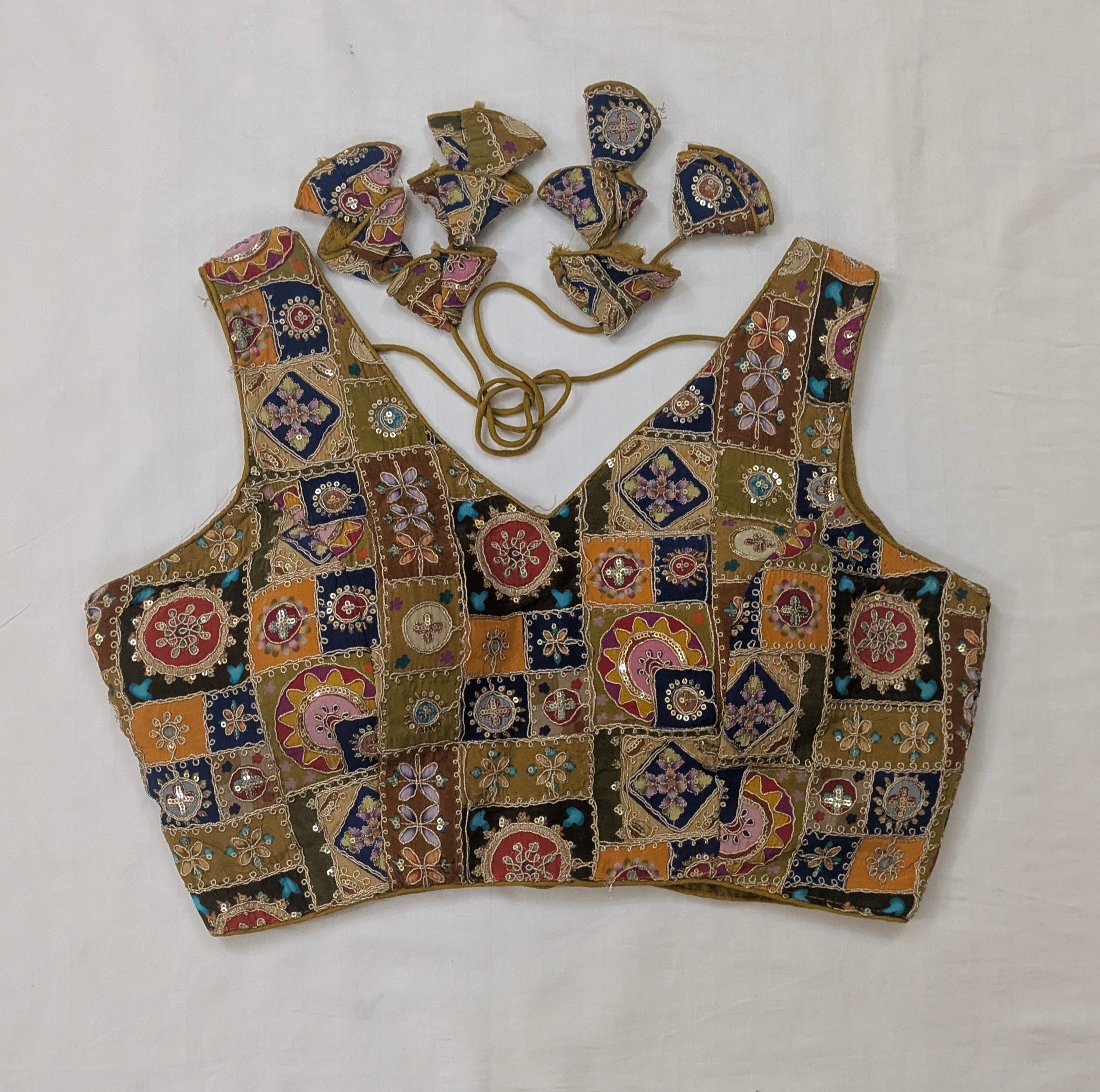 Multi-colour Sleeveless Blouse