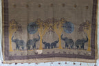 Muga Cotton Elephant Printed Saree