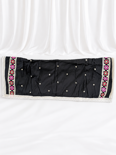 Black dupatta alternate full view