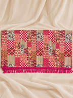 Mother Daughter Matching Black /Pink Ajrak Elephant Applique Ghagra Choli Set