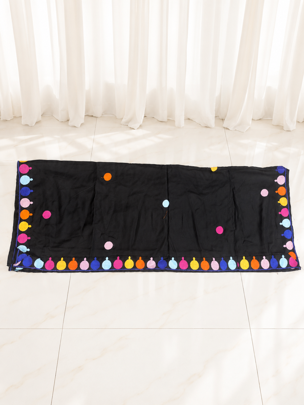 Polka Dots black dupatta