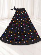 Polka Dots black ghagara