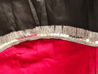 Lehenga skirt mirror and fringe trim close-up