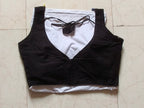 Sheesh Raas Applique Cowrie Mirror Ghagara Set Black