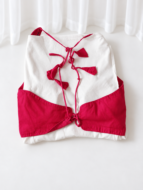 Pink blouse back view