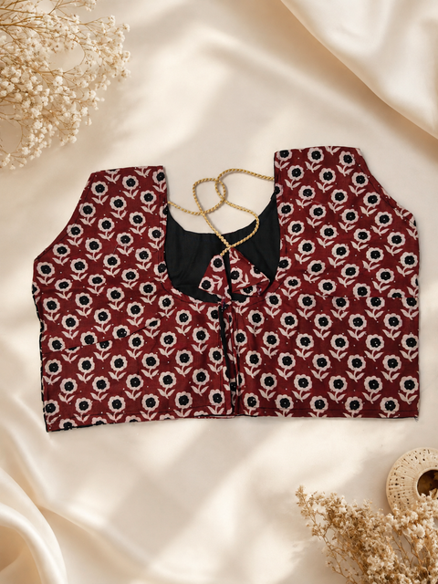 Dot Flower Marron Black