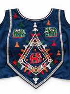blue triangle elephant corset blouse chania choli product detail