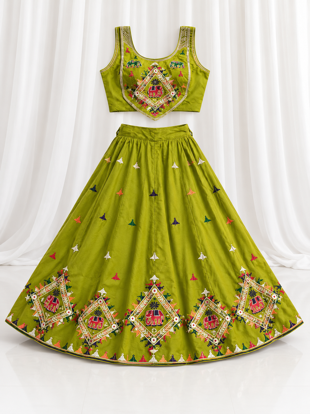 green triangle elephant corset blouse chania choli product detail