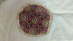 Original purple white lehenga skirt workmanship detail