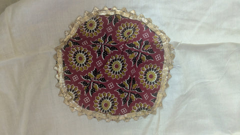 Original purple white lehenga skirt workmanship detail