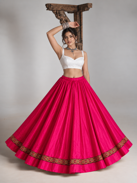 Reversible festive lehenga skirt alternate model view
