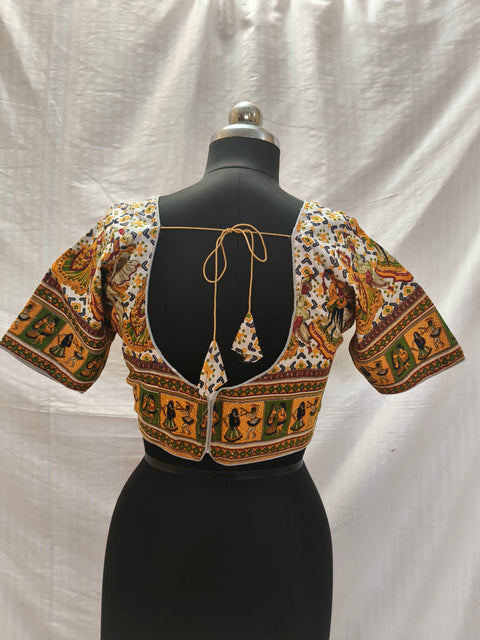 White Yellow Gopis Dancing Chania Choli product shot
